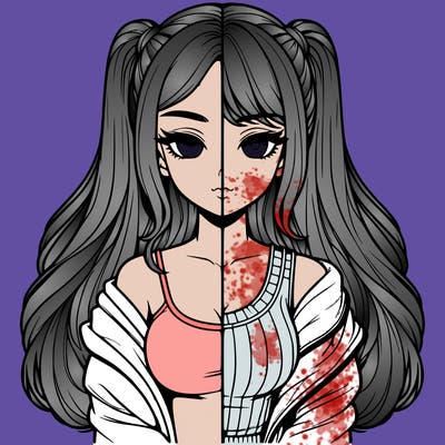 realistic girl split