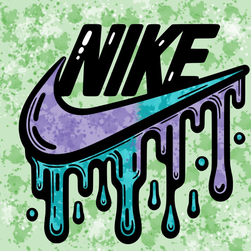 dripping nike logo