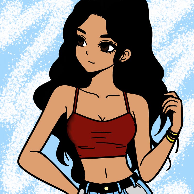 girl in crop top