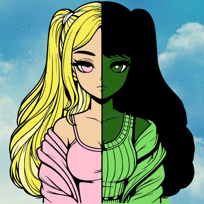 realistic girl split