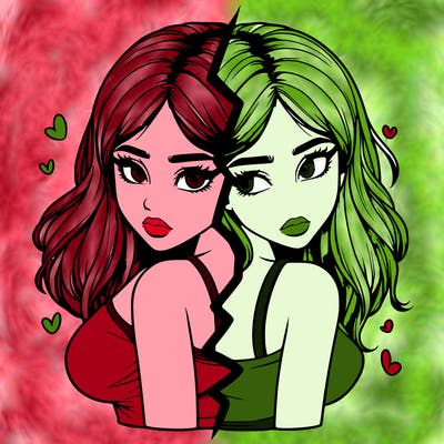 realistic girl split