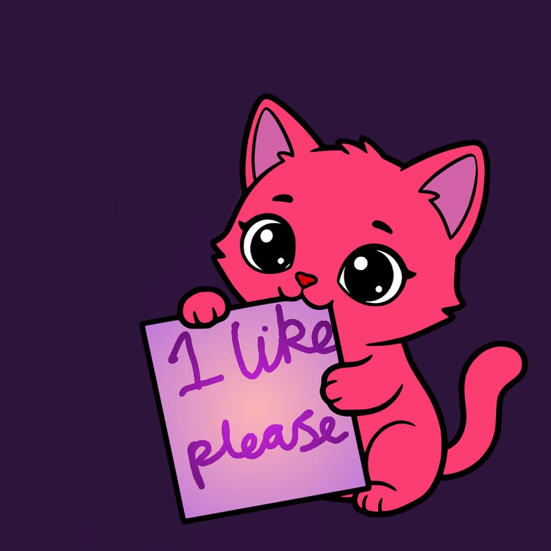 a small cat with a blank sheet of paper in its hand. the cat is sooooooo cute!