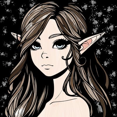 elf girl realistic dark fantasy