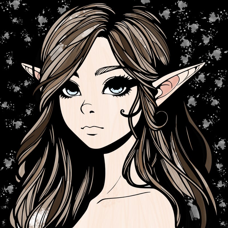 elf girl realistic dark fantasy