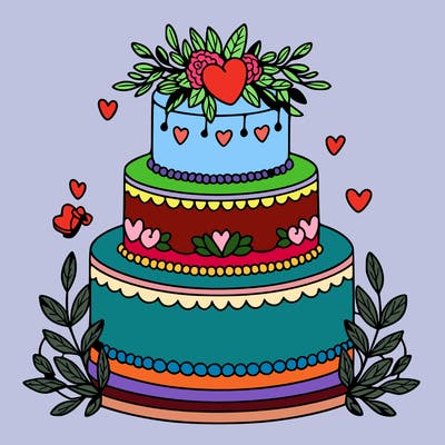 simple wedding cake