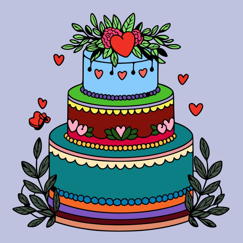 simple wedding cake