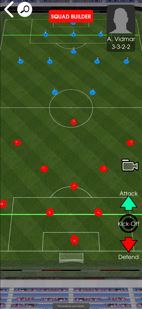 eFHUB 26 - eFHUB 26 squad builder tool showing a soccer formation on a tactical pitch