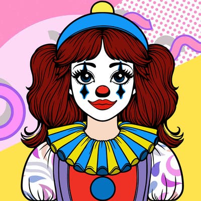 realistic clown girl