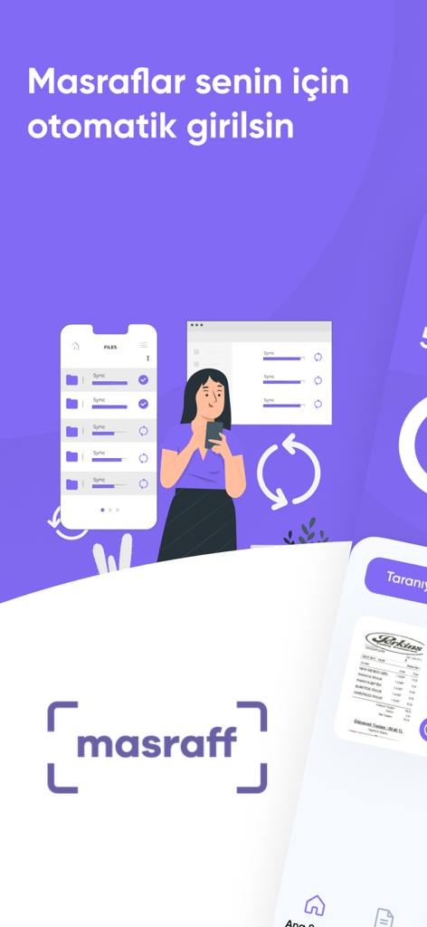 Masraff - Masraff mobile and web app interface for automated expense management and receipt scanning