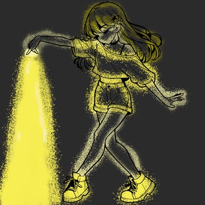 realistic girl danceing