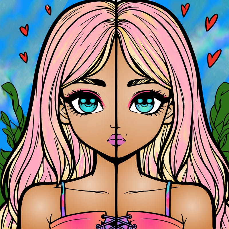 realistic girl split