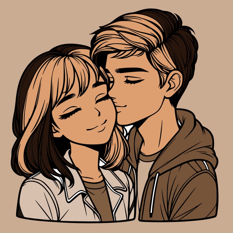 realistic girl and boy  love