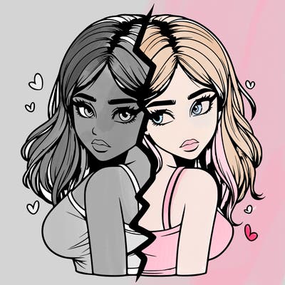 realistic girl split