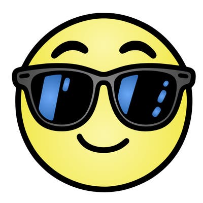 emoji with sunglasses