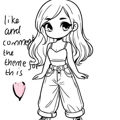 cute girl in a crop top ang baggy jeans