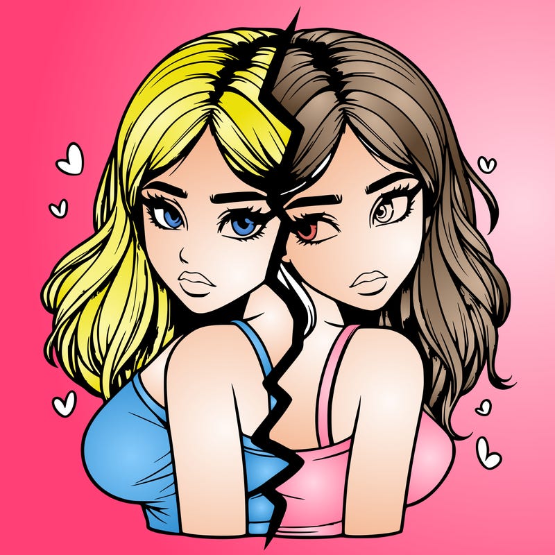 realistic girl split