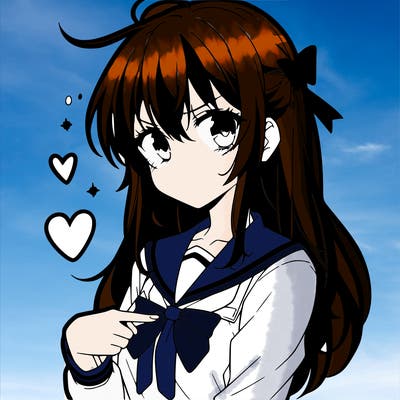 anime girl with betrayed expression