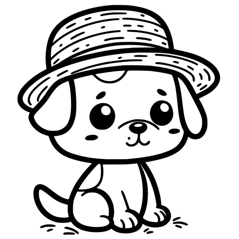 dog with a hat