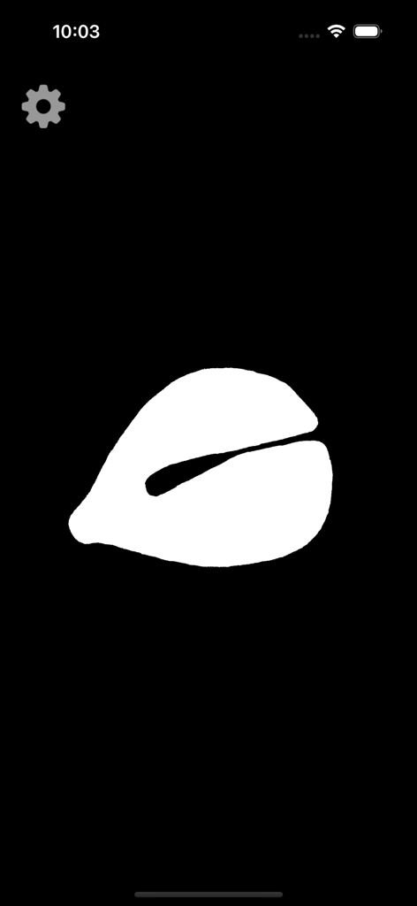 Minimalist white wooden fish icon on a black background for focus and ASMR