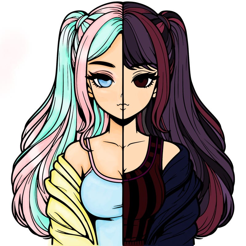 realistic girl split