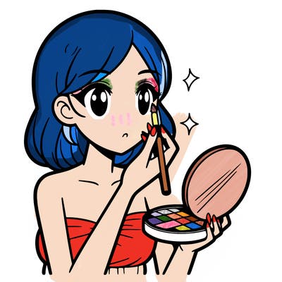 applying makeup