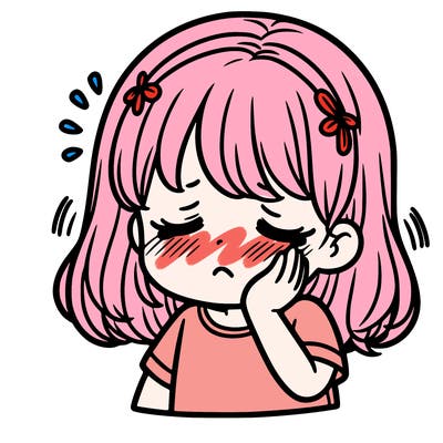 embarrassed girl