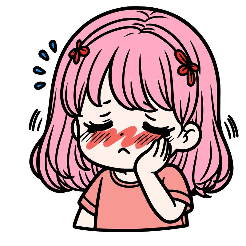 embarrassed girl