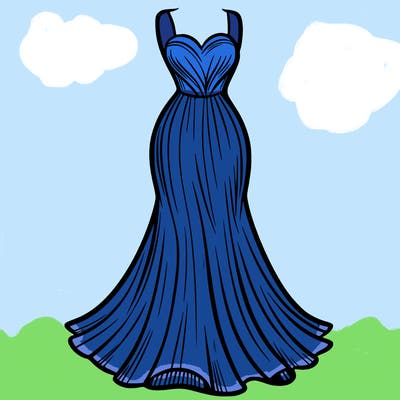 attractive long fashion dress