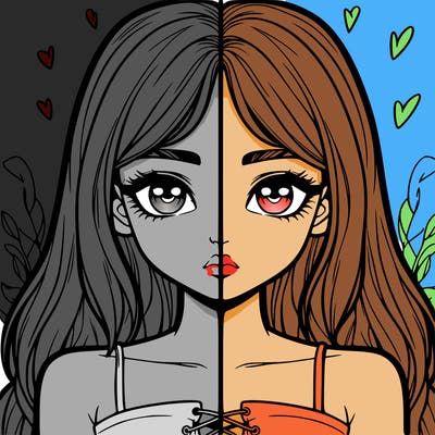 realistic girl split