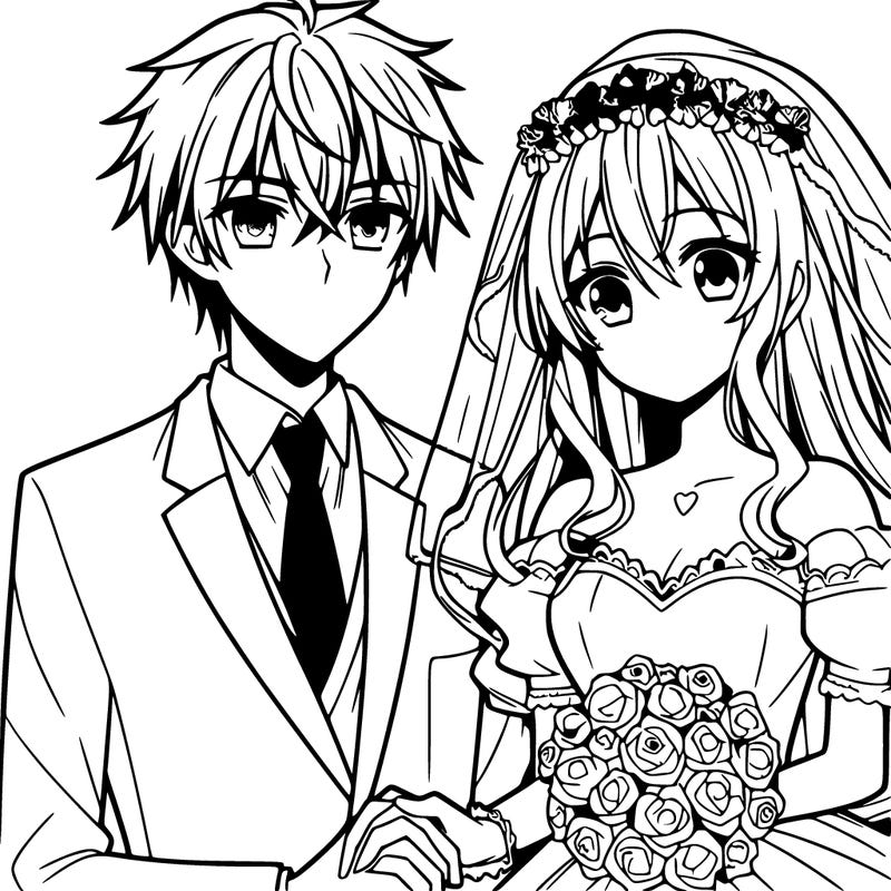 anime boy marrying girl