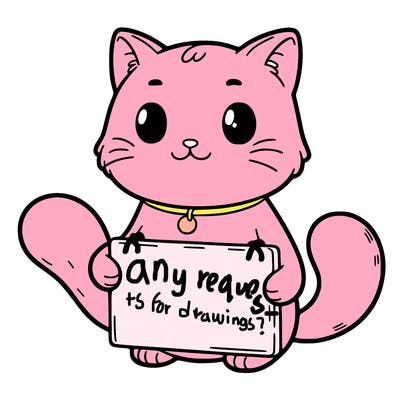 cat holding sign