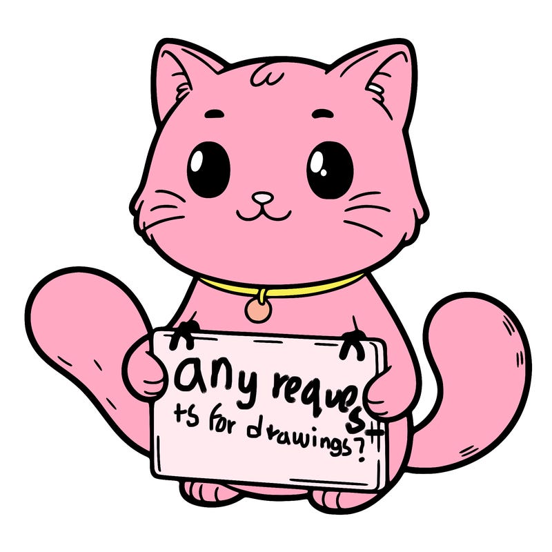 cat holding sign
