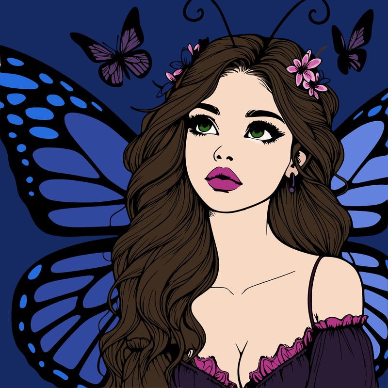 butterfly fairy realistic girl
