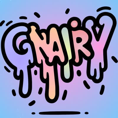 a word that has gnarly on it dripping