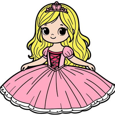 girl with princess dress