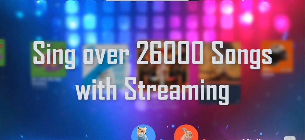 SingFever - Your Sing Game - SingFever mobile app screen showing a feature to sing over 26000 songs with streaming