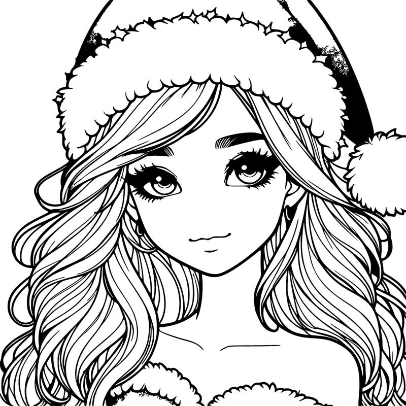 realistic christmas girl