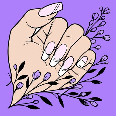 nails with french tip