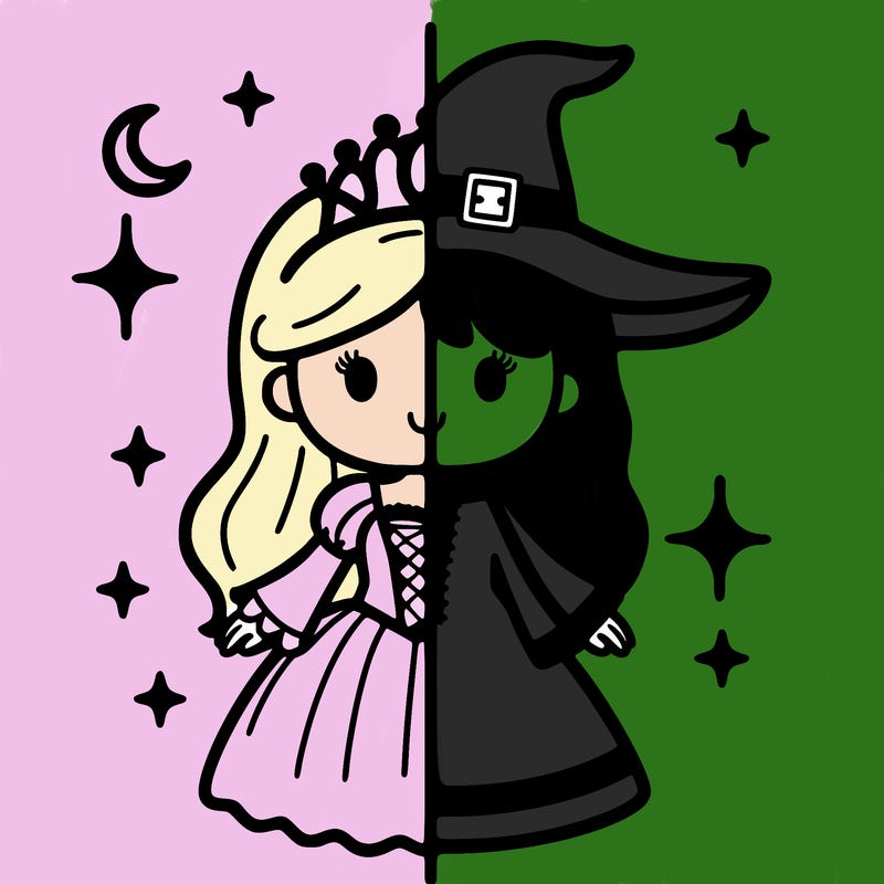 split princess and witch