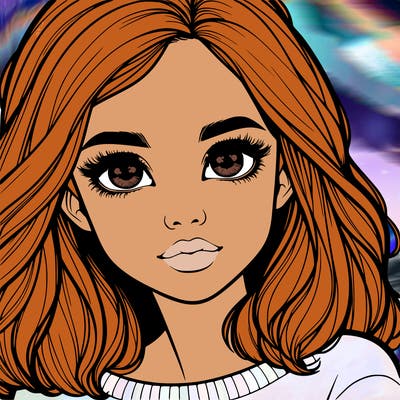 realistic girl whith cute eyes