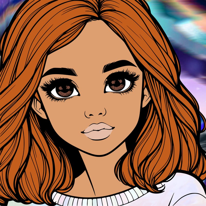 realistic girl whith cute eyes