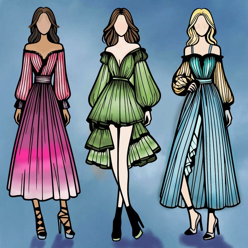 fashion models dresses