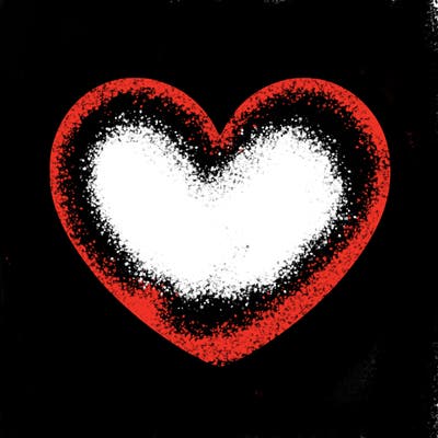 a blank heart