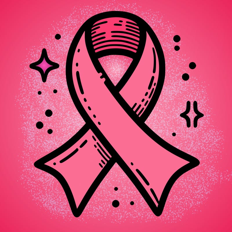 ribbon symbol of national breast cancer awareness month