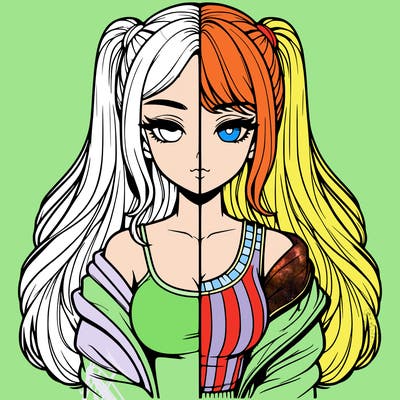 realistic girl split