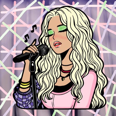 realistic female singer