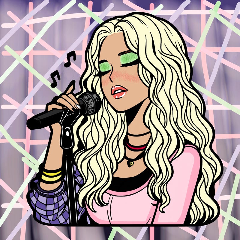 realistic female singer