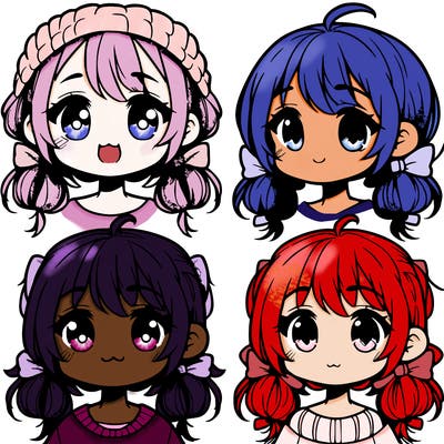 manga character girl kid