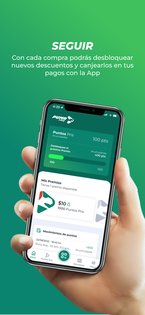 Puma PRIS (SV) - Puma PRIS app screen displaying accumulated loyalty points and reward progress