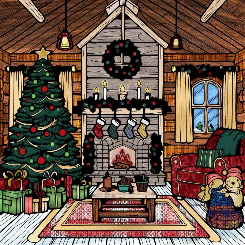 christmas house interior